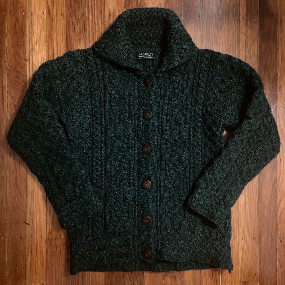 Size Small•Blarney Woollen Mills•Dark Green•Pure Wool Sweater